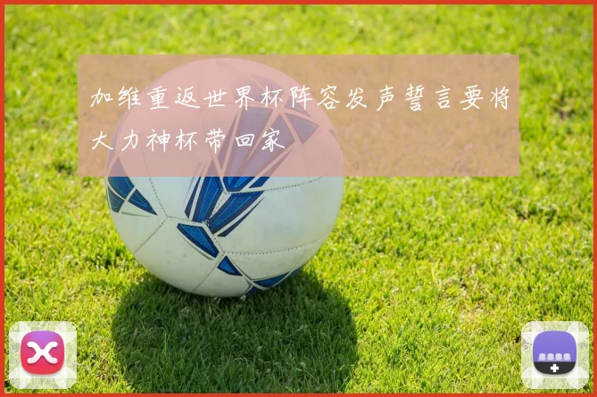 加维重返世界杯阵容发声誓言要将大力神杯带回家